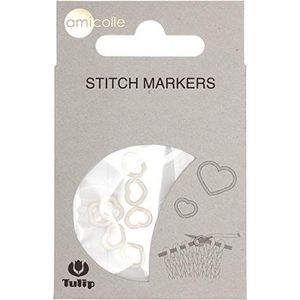 Tulip Stitch Markers, White, L