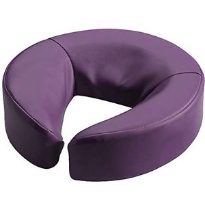 Master Massage hoofdkussen neushoorntje gezichtskussen voor massagebed geheugenschuim met klittenbandsluiting - lila