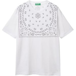 United Colors of Benetton T-shirt heren, Wit, XXL