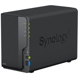 Synology DS223 - NAS-station - 8 TB - 2 Sleuven - Realtek RTD1619B Quad-Core 2 GB RAM