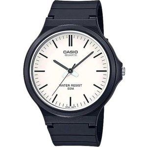 Casio Horloge voor heren, analoog display en harsband Mw 240 7Evdf, zwart, zwart, Zwart, riem