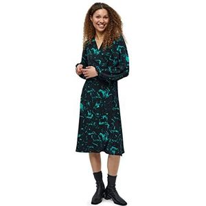 Minus Vrouwen Selena Wrap Dress 1, Ocean Green Swirl Print, 10