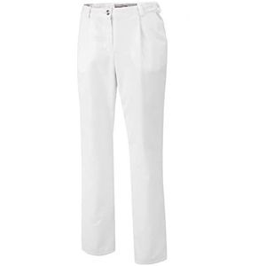 BP 1647-400-21-48l broek voor vrouwen, met plooien en zakken, 215,00 g/m² stofmix, wit, 48 l