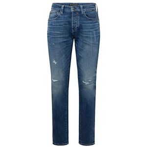 Mavi YVES mid geborsteld Ultra Move Broek Heren, blauw, 27W x 30L