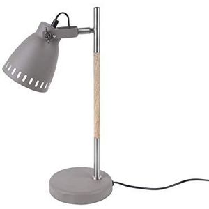 LEITMOTIV tafellamp Mingle metaal met hout grijs, ijzer