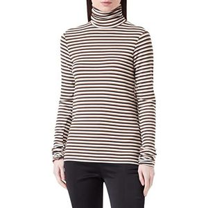 Sisley Womens Sweater L/S 3FKUL200J T-shirt, bruin en wit gestreept 903, XS