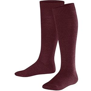 FALKE Uniseks-kind Kniekousen Comfort Wool K KH Wol Lang Eenkleurig 1 Paar, Rood (Ruby 8830), 31-34