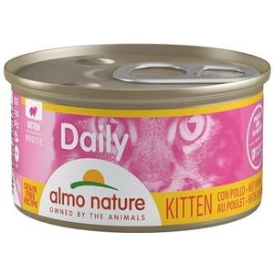 Almo Nature almo nature Daily Natvoer voor katten, kitten, mousse met kip, 24 blikjes à 85 g