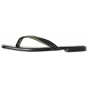 VERO MODA Vmilo leren damessandalen, zwart, 40 EU