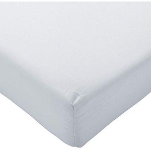 Highams Fitted Sheet, polyester, zuiver wit, dubbel