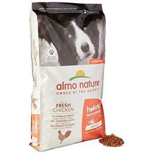 almo nature Holistic Maintenance Medium met verse kip, premium droogvoer voor volwassen honden met vers vlees, speciaal voor middelgrote honden, gentechniekvrij, zak 12 kg