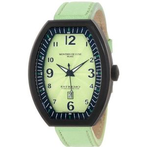 Montres De Luxe Dames EX L 8304 Estremo Quartz groene wijzerplaat horloge, Groen, riem