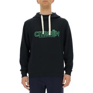 CITROËN O102940-B000 sweatshirt met capuchon vintage logo grote print C23W sweatshirt heren zwart maat M