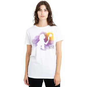 mandarin creative ltd Wish aquarel ster dames T-shirt, wit, groot, Wit, L