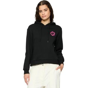 Miss Tee - Sweat à Capuche - Zwart - Regular Fit - Met Imprint