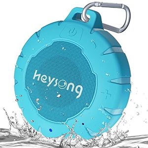 Heysong bluetooth doucheluidspreker, IP67 waterdichte draagbare luidspreker, ingebouwde microfoon, mini draadloze stereoluidspreker voor reizen, kajak, strand, babyzwembad - roze