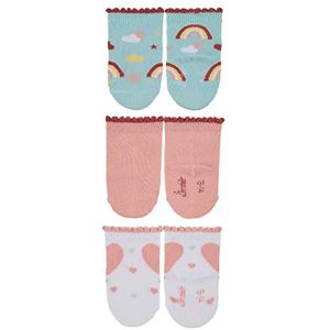 Sterntaler Baby's - meisjes Baby sokken 3 stuks regenboog sokken, Zacht roze, 16 EU