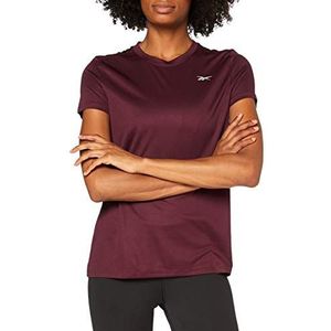 Reebok Re SS Tee T-shirt, dames, granaat, 2XS