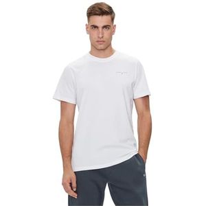 Tommy Jeans TJM Slim Linear Chest TEE EXT S/S T-shirt voor heren, wit, XXL, Wit, XXL