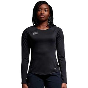 Canterbury Superlight T-shirt met lange mouwen voor dames, zwart/gunmetal grijs 10