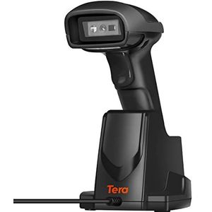 Tera Barcode D6100 Wireless 2,4 GHz barcodelezer voor QR 2D 1D met laadstation