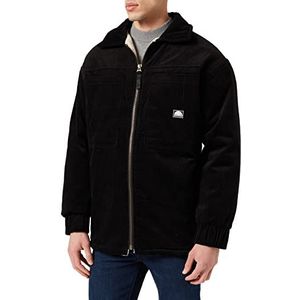 Southpole Corduroy Sherpa Jacket Corduroy jas met sherpavoering voor mannen, zwart, maten S - XXL, zwart, L
