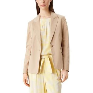 s.Oliver BLACK LABEL Damesblazer met lange mouwen, regular fit, Zandsteen, 38