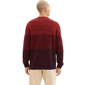 TOM TAILOR heren trui, 32795-rood Multi Structure Design, M