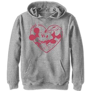 Disney Jongens Klassieke Mickey Perfect Paar Hoodie, Athletisch Heather, S, atletisch heather, S