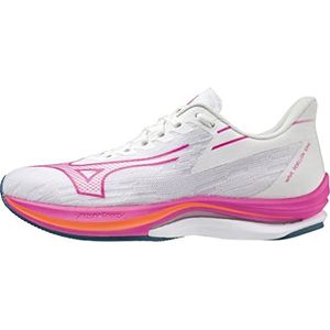 Mizuno Unisex Wave Rebellion Sonic Road Loopschoen, Witte 807 C Blauwe As, 38.5 EU