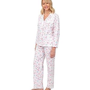 Marlon Dames Lindsay Revere Kraag Katoen Jersey Pyjama Pyjama Set, roze, 50-52