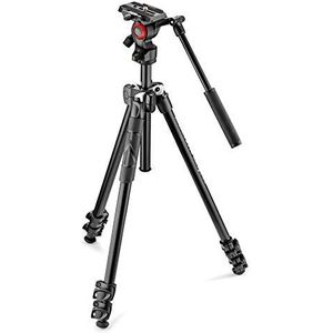 Manfrotto MK290LTA3-V Kit 290 Light con Testa Fluida Video, Nero