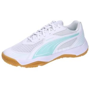 PUMA Unisex Kids Solarflash Iii Jr Indoor Court Schoen, Puma Witte Elektrische Pepermunt, 36 EU