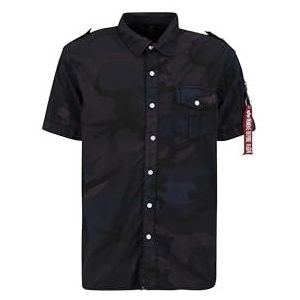 Alpha Industries Camo Shirt S T-Shirt voor heren Black Camo