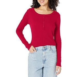 Lucky Brand Klassiek overhemd voor dames, Chilipeper, L