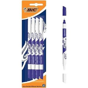 BIC Mini Ink Eater Inktwissers - Blauw, Pak van 4 Stuks