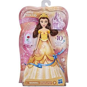 Disney Princess Style Surprise Belle modepop met 10 mode en accessoires, verborgen verrassingen speelgoed voor meisjes vanaf 3 jaar