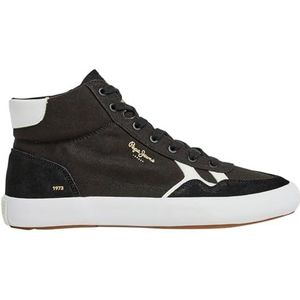 Pepe Jeans Heren Travis City Sneaker, zwart (zwart), 11 UK, Zwart, 46 EU