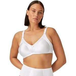 Naturana® Minimizer BH zonder beugel [Cup B-G] maximale grip dankzij perfecte snit en brede bandjes I Elegante beha minimizer voor een optisch kleinere cupmaat, wit, 75F