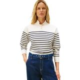 Tommy Hilfiger - Regular Fit - Damespullover - Two-tone - Katoenmix