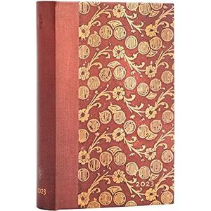 Paperblanks DF8678-9 Agenda 12 maanden 2023 Les Vues (band 4) De notitieboeken van Virginia Woolf verticaal , Day-at-a-Time - Mini (140 x 95) 416p,Geel