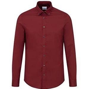 Seidensticker Heren 656272 Hemd, Rood, 36