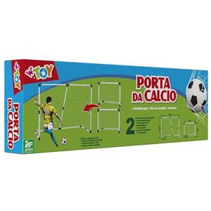 WToy 41213 Mini-voetbaldoel verstelbaar, 2 maten in 1, converteerbaar van 74 cm tot 145 cm breedte, bal en pomp inbegrepen, wereldbol speelgoed