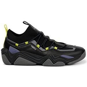 HUGO Quake_slon_kn sneakers voor heren, zwart 1, 45 EU