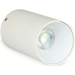 LED-spot, montage aan plafondlamp, rond, GU10, witte behuizing, reflector, wit
