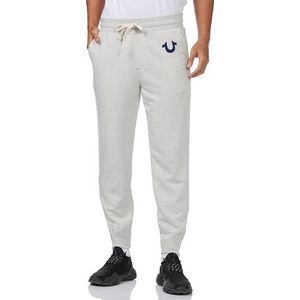 True Religion Heren Classic Logo Sweatpant Jogger, Havermout (havermout), gemêleerd, L