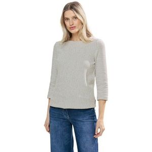 Cecil Dames Stripe Structure Boatneck, Vanilla White, S