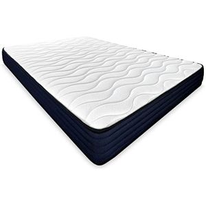 mattfy Visco-elastische matras, omkeerbaar, hoogte 20 cm, traagschuim, wit, 150 x 200 cm