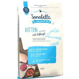 Sanabelle kitten | Kattendroog voer voor volwassen & dragende/zuigende katten, 4er Pack (4 x 2000 g)