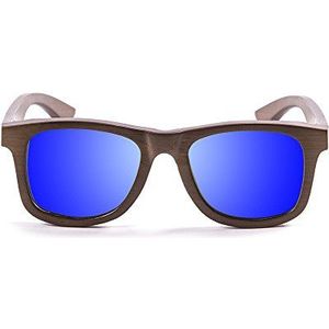 OCEAN SUNGLASSES - wood Victoria - lunettes de soleil polarisÃBlackrolles en Bambou - Monture : Marron - Verres : Revo Blue (53003.0)